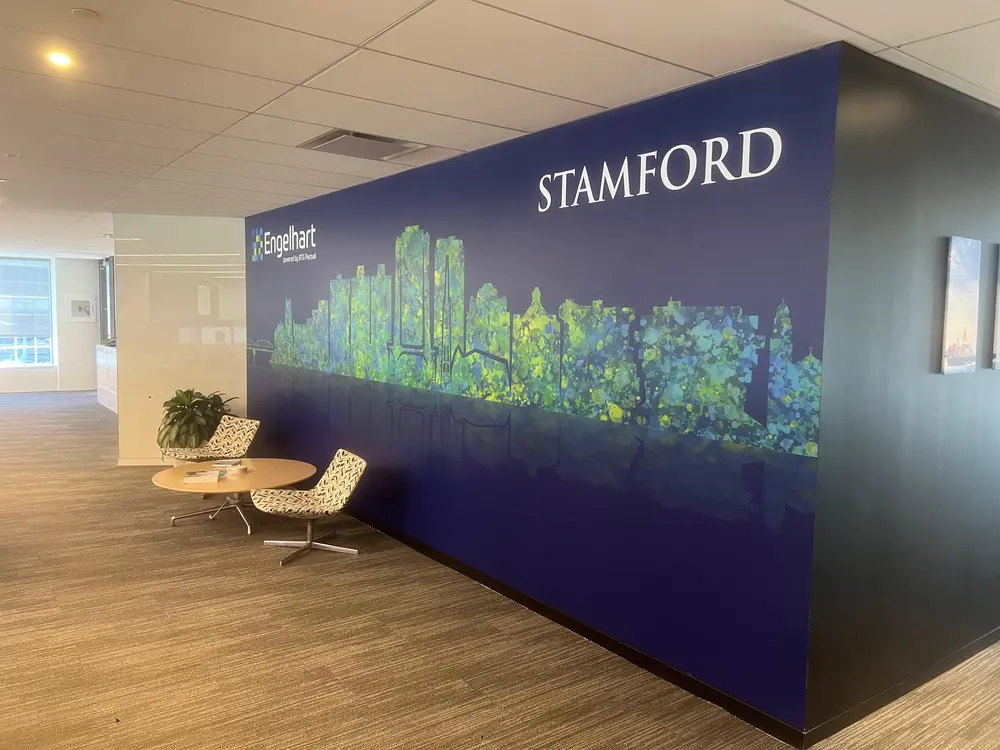 Stamford skyline wall mural